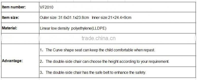 LLDPE factory cheap children furniture small low baby eating chair