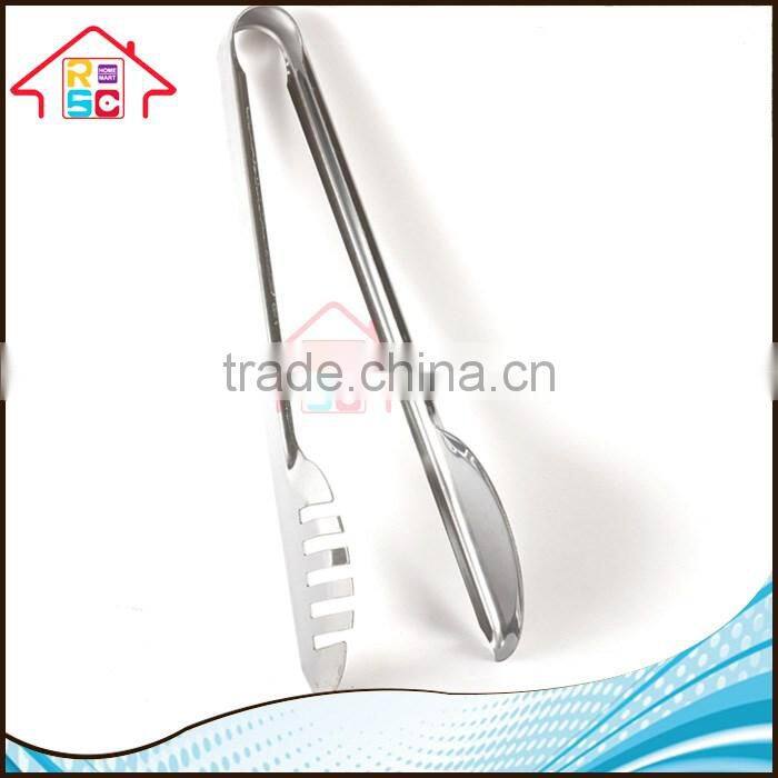 NBRSC Reliable Company Stainless Steel Salad Bread BBQ Buffet Food Tongs Clip Kitchen Clamp Serving