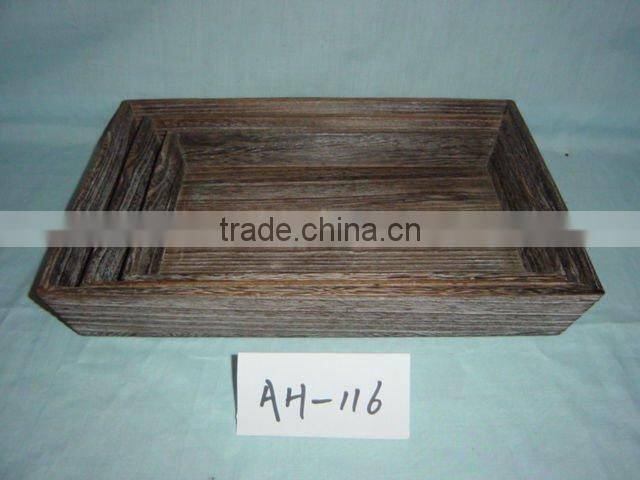 Silver&Golden painted wood serving tray