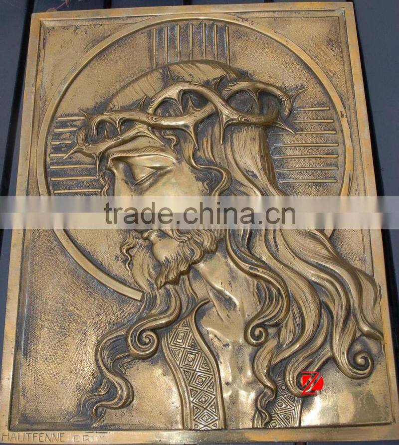 Famous bronze Jesus wall relief for church decor