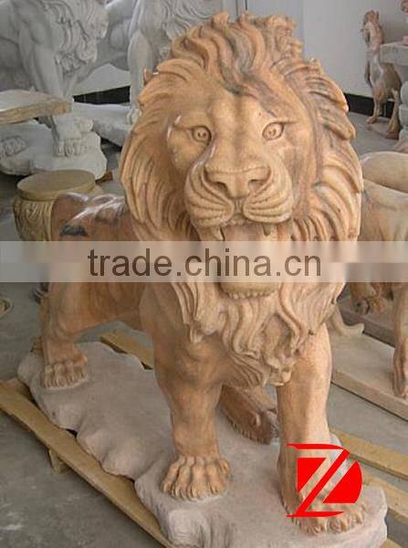 western stone lion statue