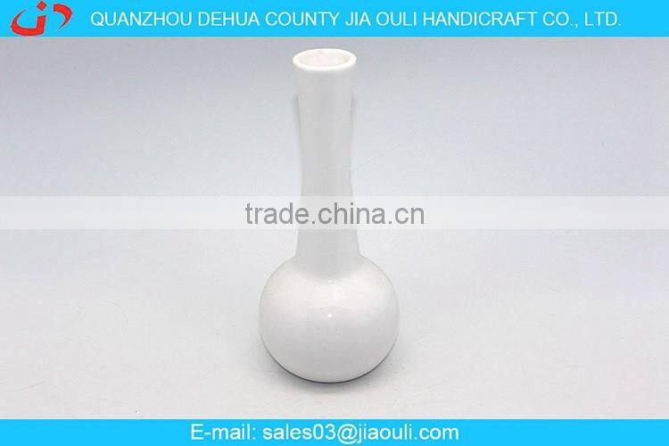 New design white ceramic flower vase, tall ceramic vase