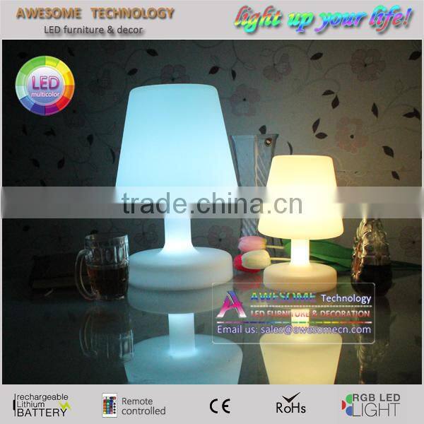 Battery operated colorful led table lamp