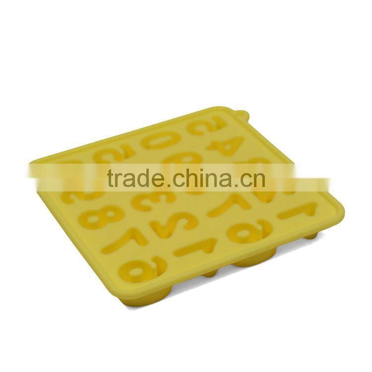 cute 0-9 Arabic numeral shaped bpa free silicone ice tray