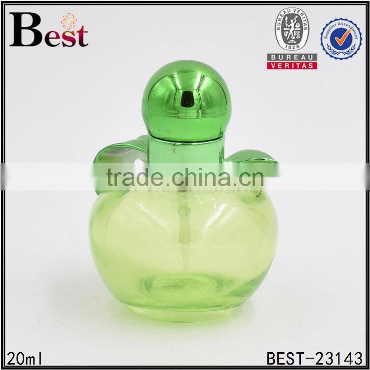 Shanghai Best products 20ml perfume spray bottle green apple shape perfume spray bottle empty glass spray perfume bottle 20ml