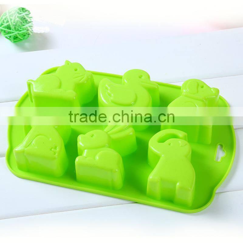 Funny kitchen cute cake mold silicone ice trays mini animals shape