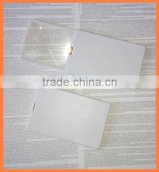 Slide out Card Magnifier with Light