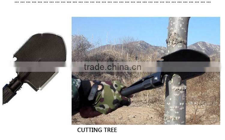 QJ-JS03 Hot Sale Functional Survival Tool Folding Camping Shovel