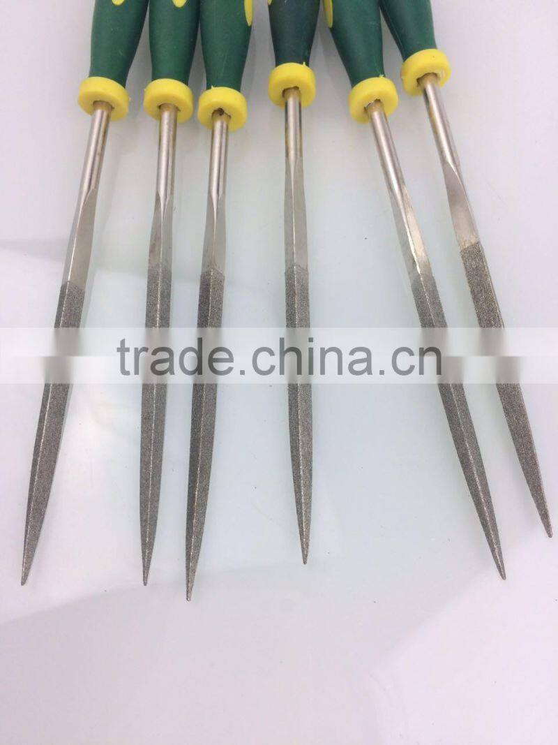 BERRYLION 5*180mm 7pcs professtional triangle steel files set with blister packing