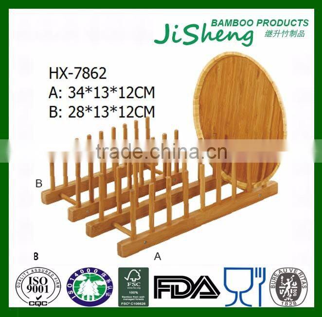 China Wholesales Natural Totally Bamboo Dish Plate Drying Rack