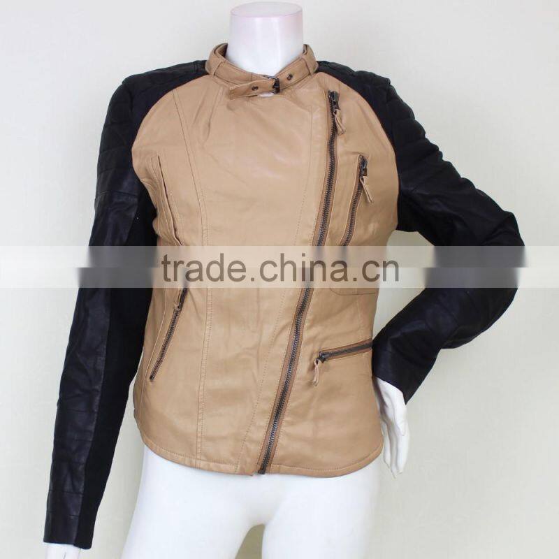 High Quality Washed Beauty PU Jackets Women Jacket
