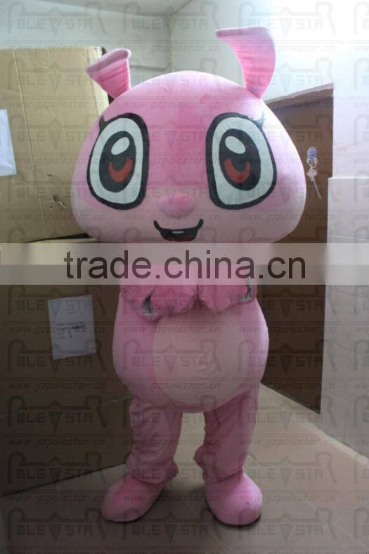 NO.1940 pink bunny costumes big head rabbit mascot costumes