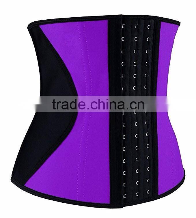 2016 New style 100% Latex woman corset Waist Trainer Manufacturers