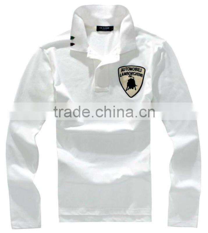 males blank plain 100% cotton polo shirt