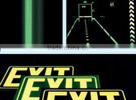 glow green light photo-luminescent film in the darkness