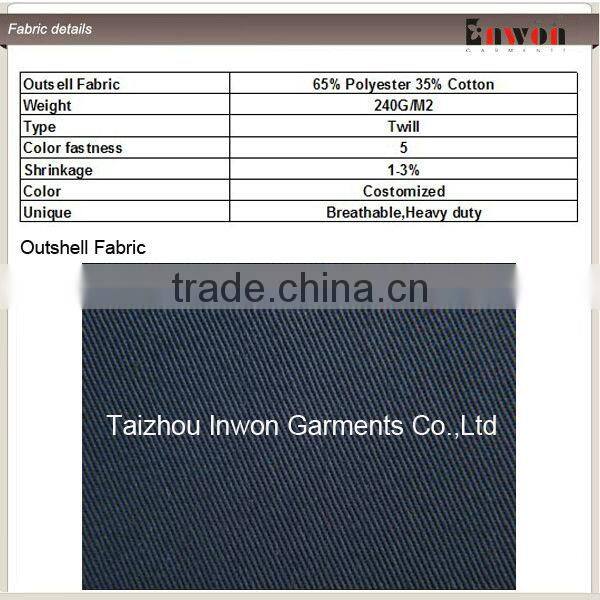 Dark Grey Polyester Cotton Coal Mine Coverall