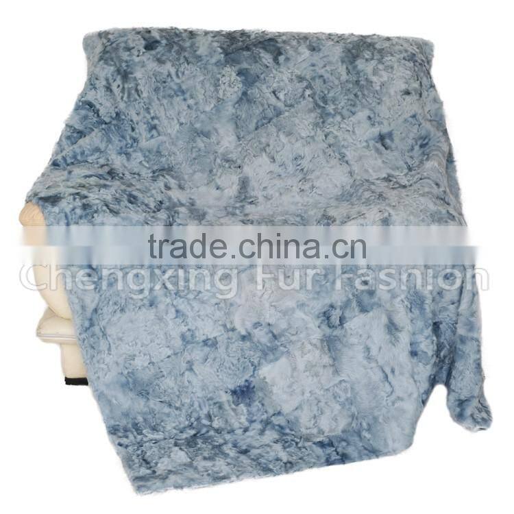 CX-D-50A China Cheap Price Natural Colour Real Sheep Lamb Fur Blanket