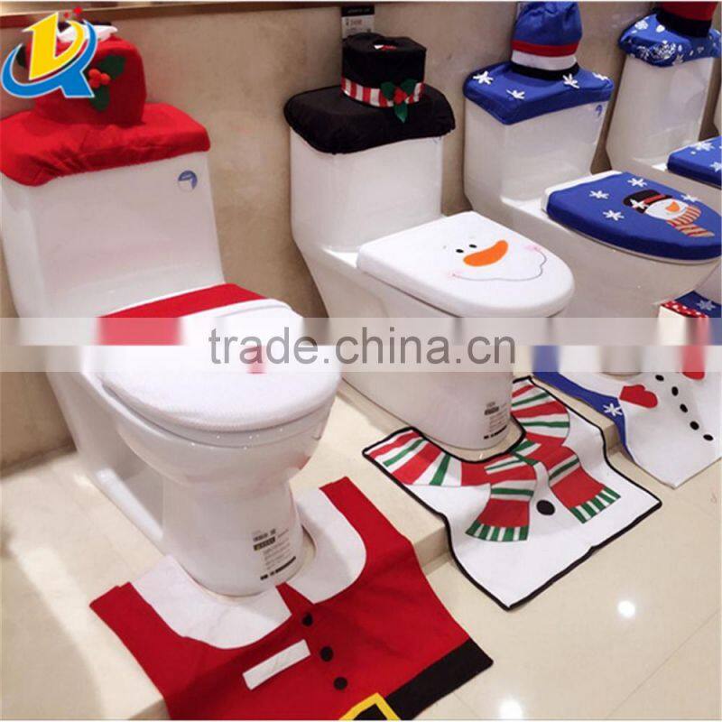 High quality new design Christmas wholesale fabric toilet seat cover