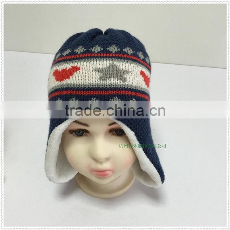 100%cotton or acrylic lovely & fashioncute knitted kids hats