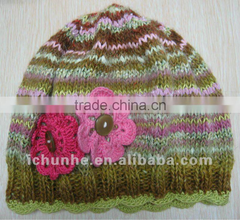 100%cotton or acrylic lovely & fashioncute knitted kids hats