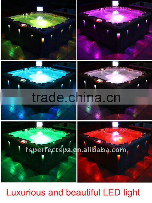 Triangular hot tub & outdoor spa with led light for 2 adults