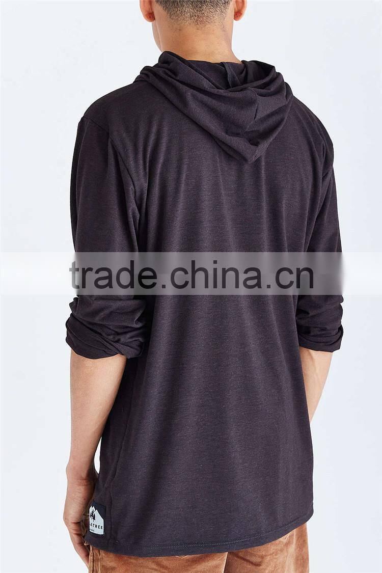 Wholesale thin plain solid pullover hoodies no brand name hoodies