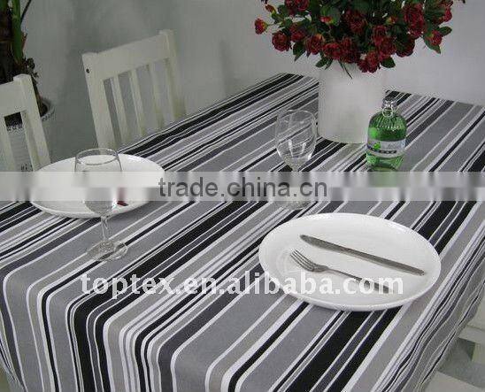 100% cotton stripes fabric water proof table cloth
