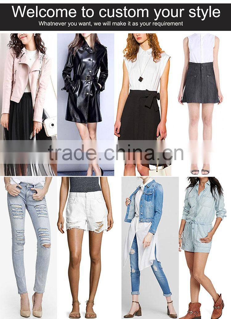 Latest stretch raw black denim high waisted flared skirt a line short skirts for women