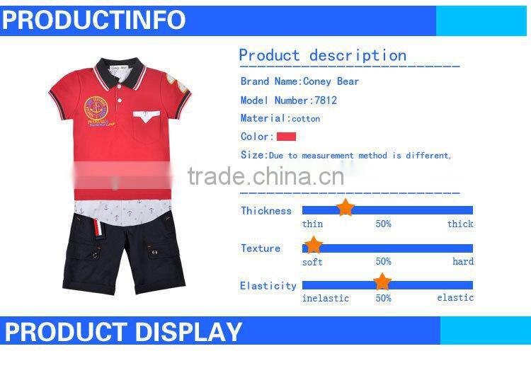 New Outfit Petelulu Kids Garment Brand OEM baby outdoor clothing high quality cotton wear for summer kids boy short sleeve Set