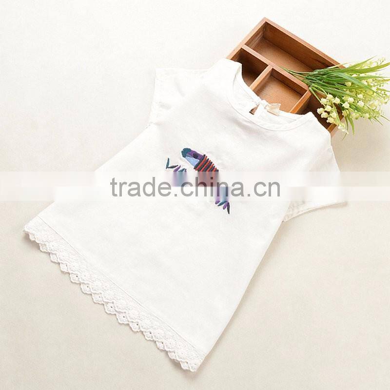 R&H 2017 new design o neck cotton 180GSM children sublimation t shirt