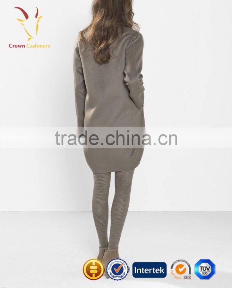 latest design Ladies Fancy long coat Grey Coat