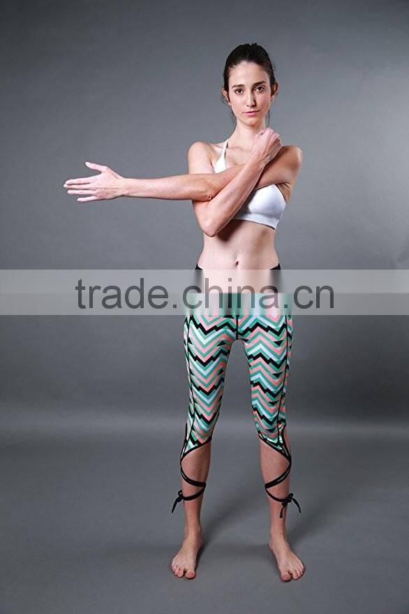 Wholesale Fashion Design Women Sports Leggings Tight Yoga Pants Fancy Dance Leggings