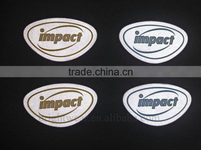 Reflective logo and high visibility letters be sewn on garments or bags