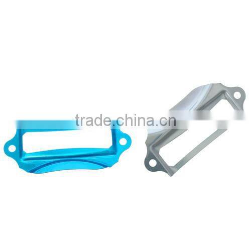 Silver Tone Rectangle Jewelry Wooden Box Pull Handle Knobs 69.0mmx28.0mm