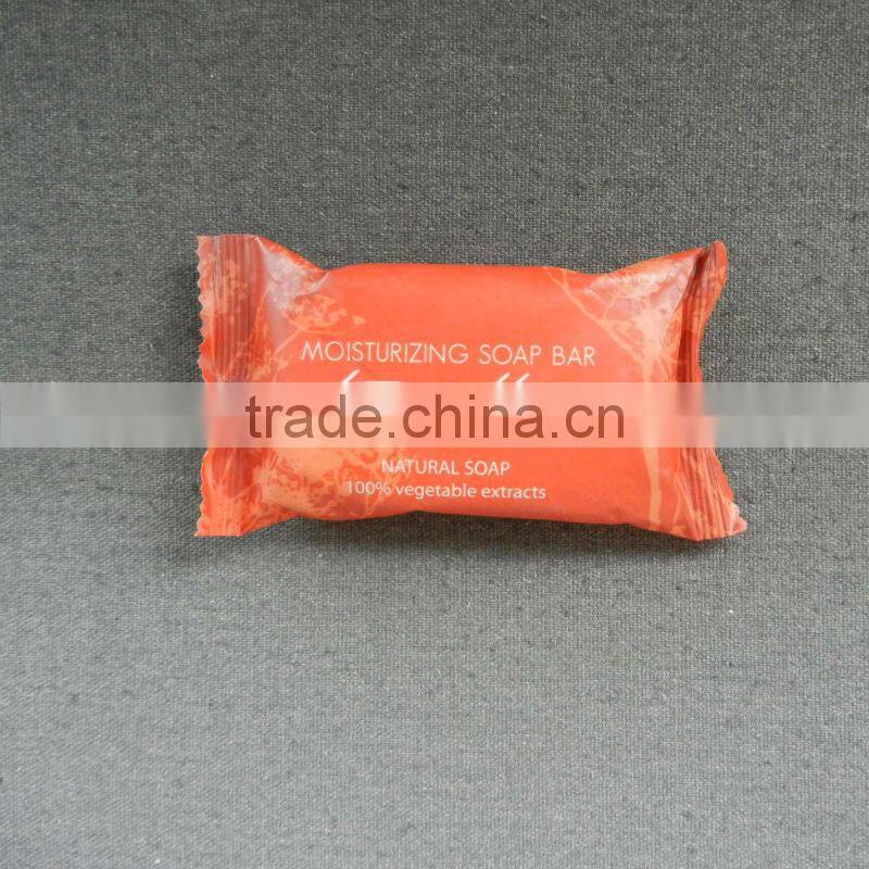 plastic bag wrapped soap