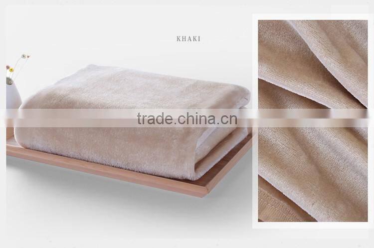 Soft plain baby flannel fleece blanket plus