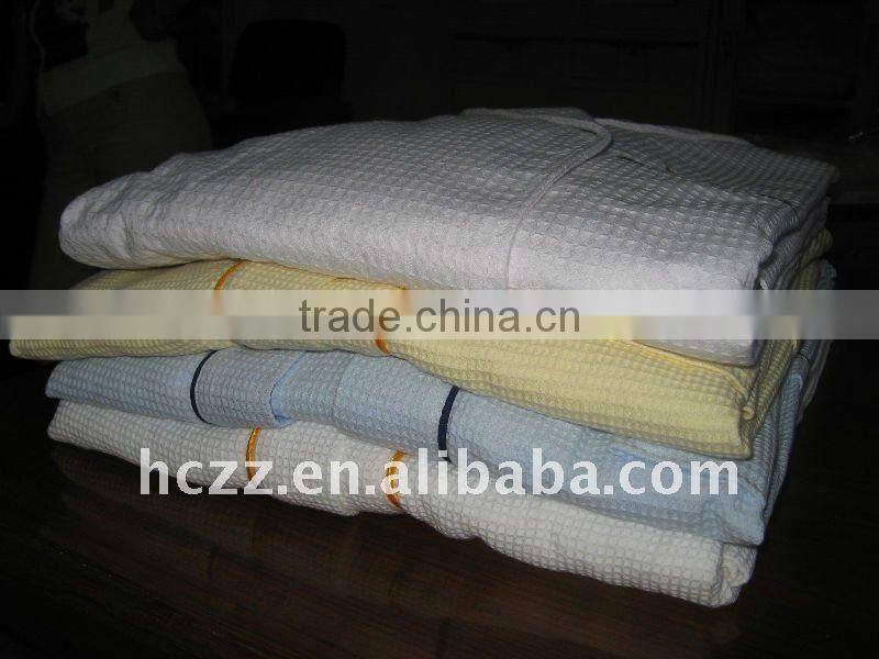 100% cotton waffle bathrobe