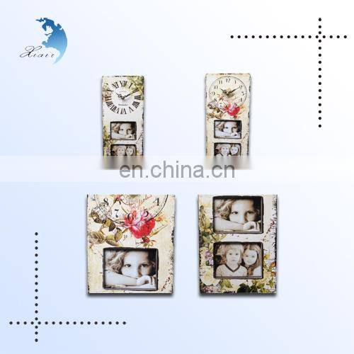 China Multi-function Antique Decorative Wall Wood Carving Clock