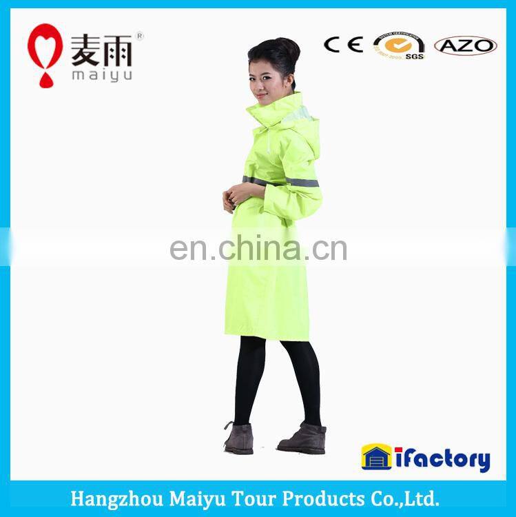 Maiyu fashion lady windbreak plastic rain cover raincoat