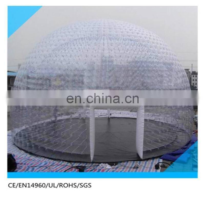 Double pvc inflatable transparent dome inflatable clear dome tent