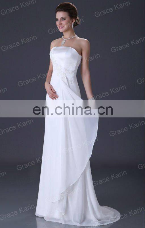 Fashion Ball Gown Long Floor Length Lace Sweetheart White Wedding Dress 2015 CL3184