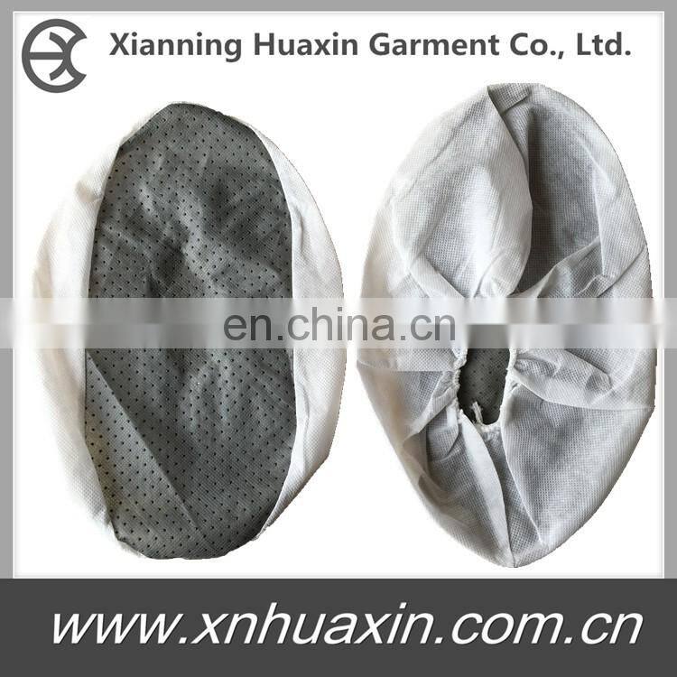 Comfortable Nonwoven PP Shoecover with PVC Dots Sole