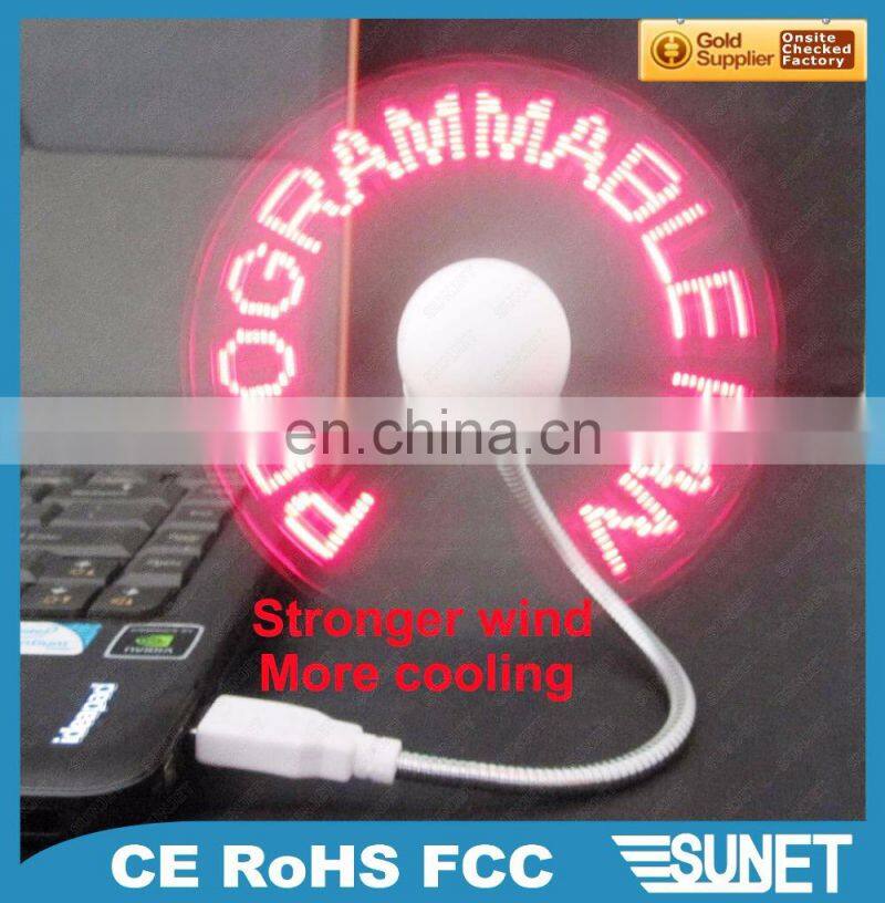 2017 Most popular products in stock Programmable led message fan usb