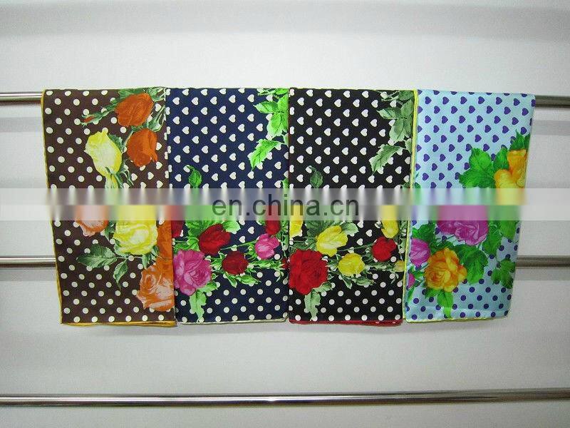 Silk twill printed scarf