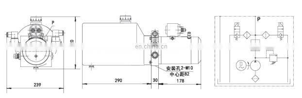 24V 3.0KW 3100rpm 3.2cc/r Electric stacker hydraulic power unit