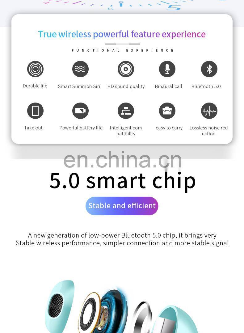 Factory OEM TWS Earbuds BT Wireless Bluetooth Earphone With Charging Case