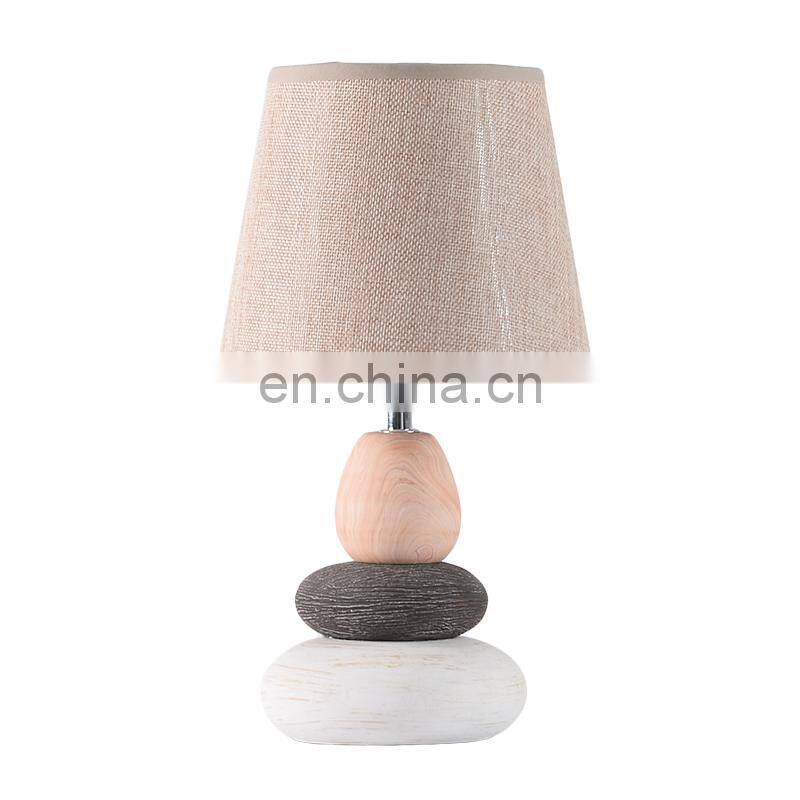 New design of stone ceramic table lamp for Bedroom and indoor room