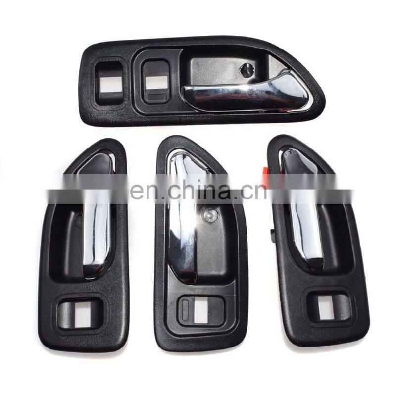 4pcs Black INSIDE INTERIOR DOOR HANDLE Fit For HONDA ACCORD 1994-1997