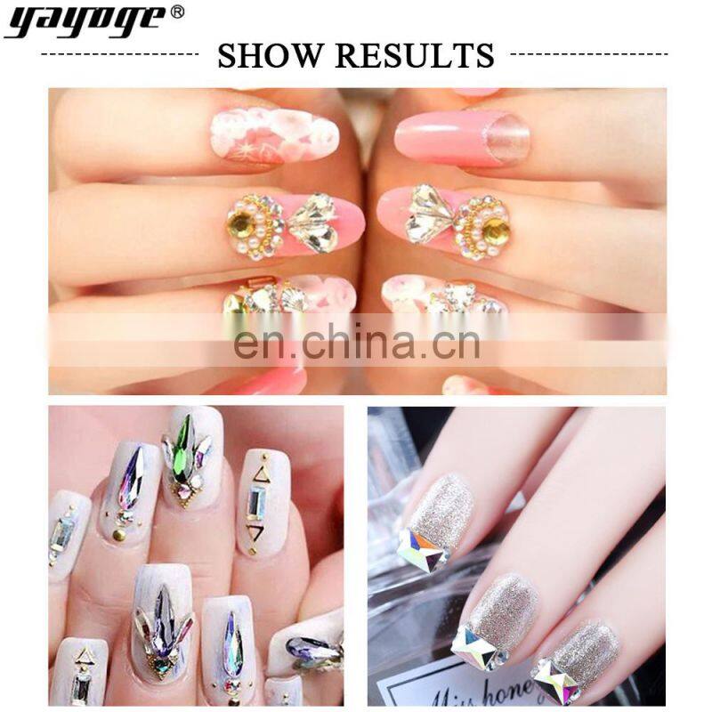 Yayoge Diamond Deb Shape Nail Files Crystal Polish Bottles
