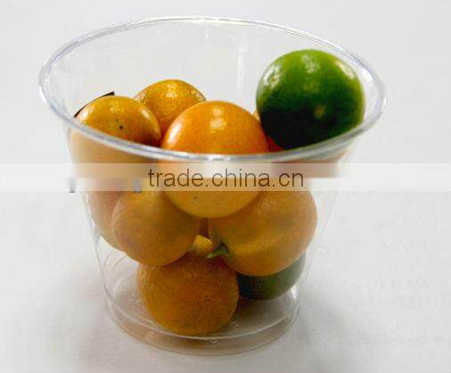 9oz clear disposable plastic cup, clear cherry cup, factory-made PET fruit container